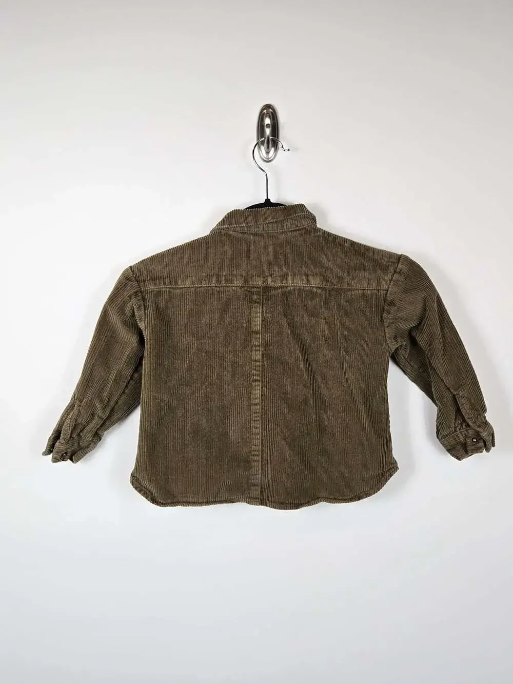 Norsu Organic Kids Corduroy Shirt 2T-3T Olive Green Organic Cotton Embroidered